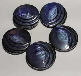 33mm Dark Blue Plastic Shank Buttons