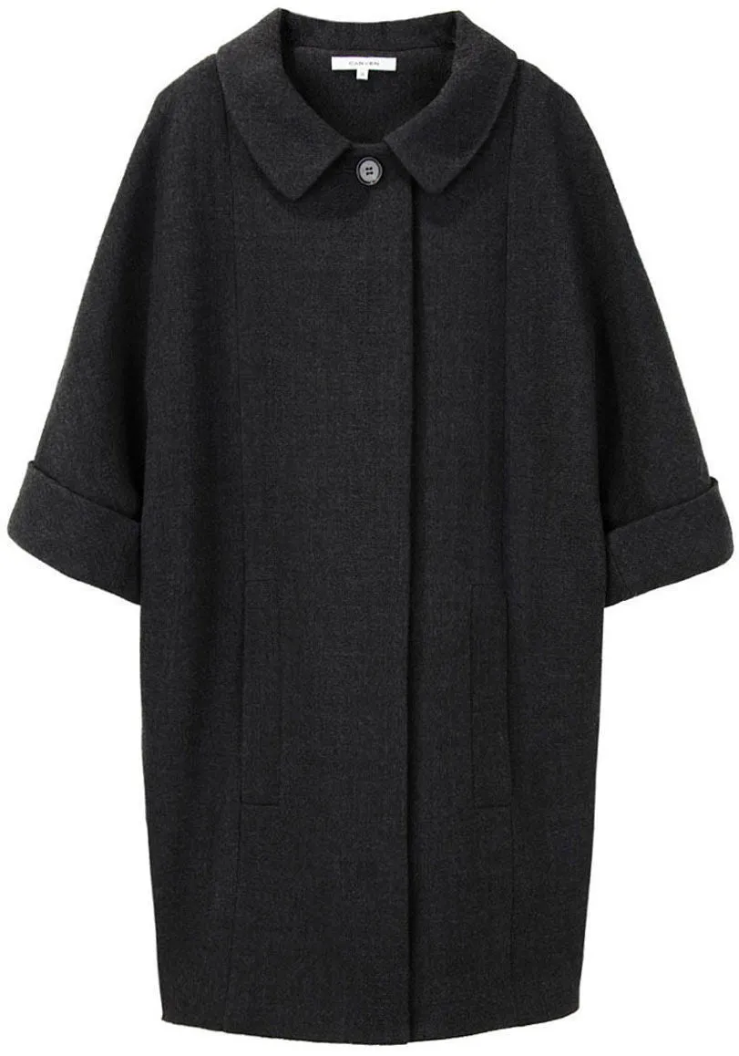 3/4 Sleeve Cape Coat