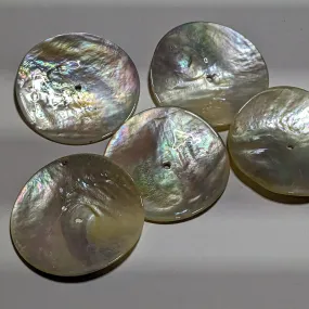 36mm Single Hole Natural Mother of Pearl Buttons