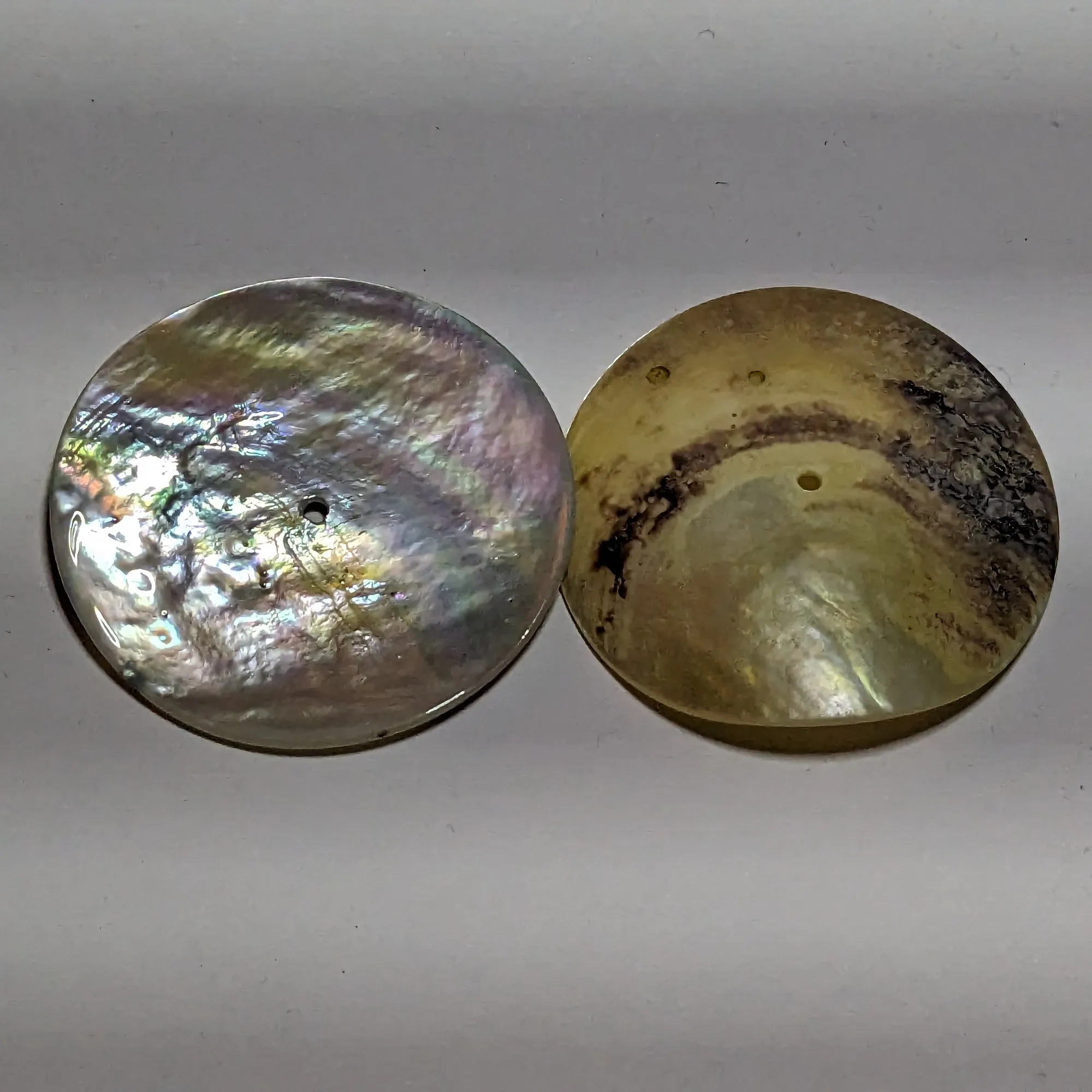 36mm Single Hole Natural Mother of Pearl Buttons