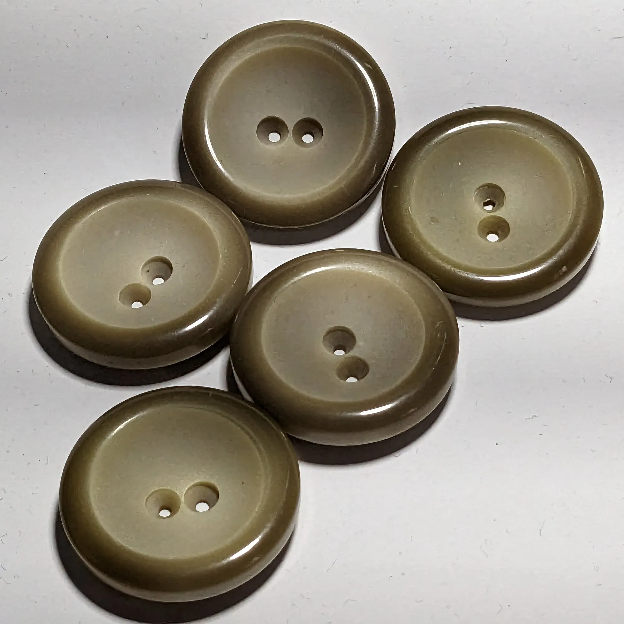 38mm Beige Plastic 2-Hole Buttons