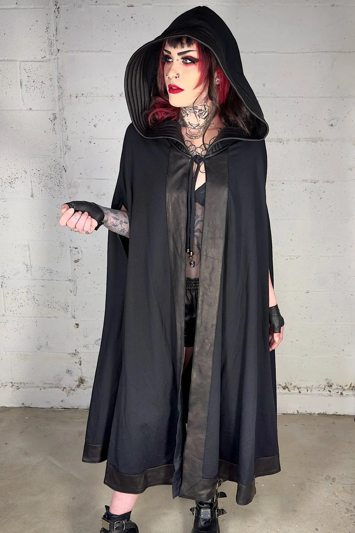 5D x Eyecon Skull Cape - cotton/leather