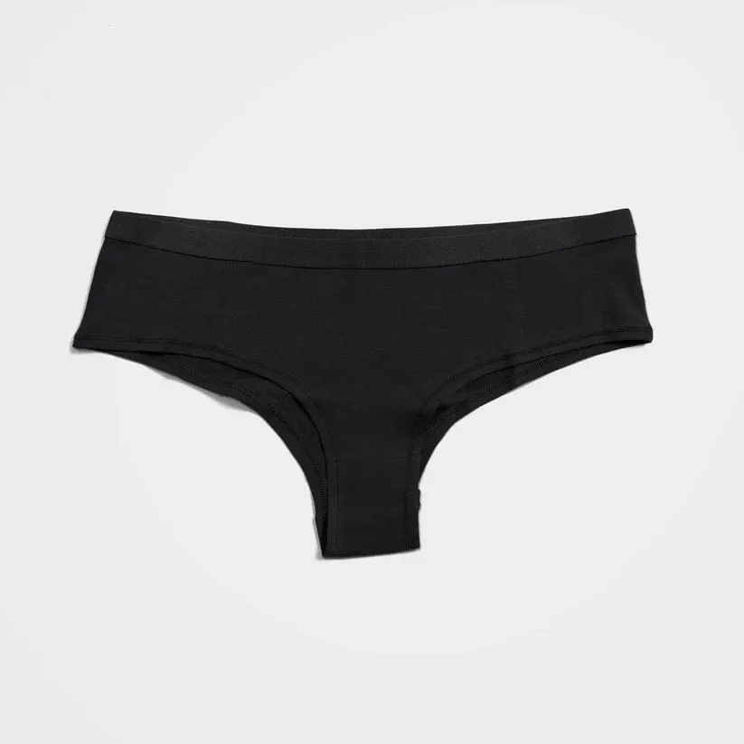 6 Pack Women's Black Underwear - Bikini, Hipster, Thong | TENCEL™