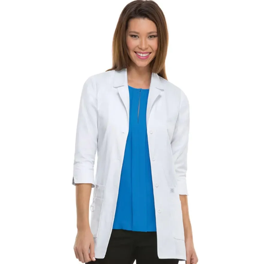 82402 Dickies 30" Women's White Lab Coat 3/4 Sleeves