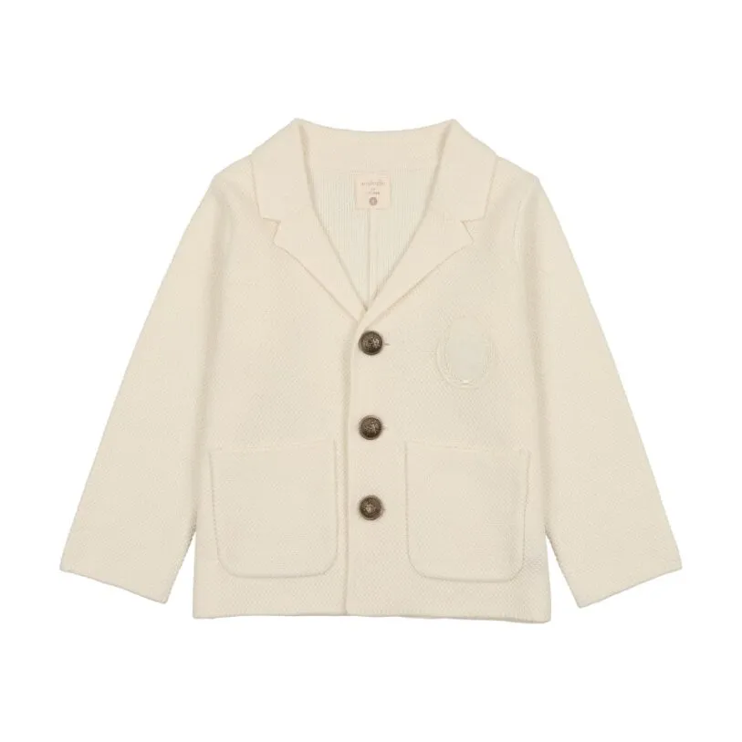 Analogie Cream Crest Knit Blazer