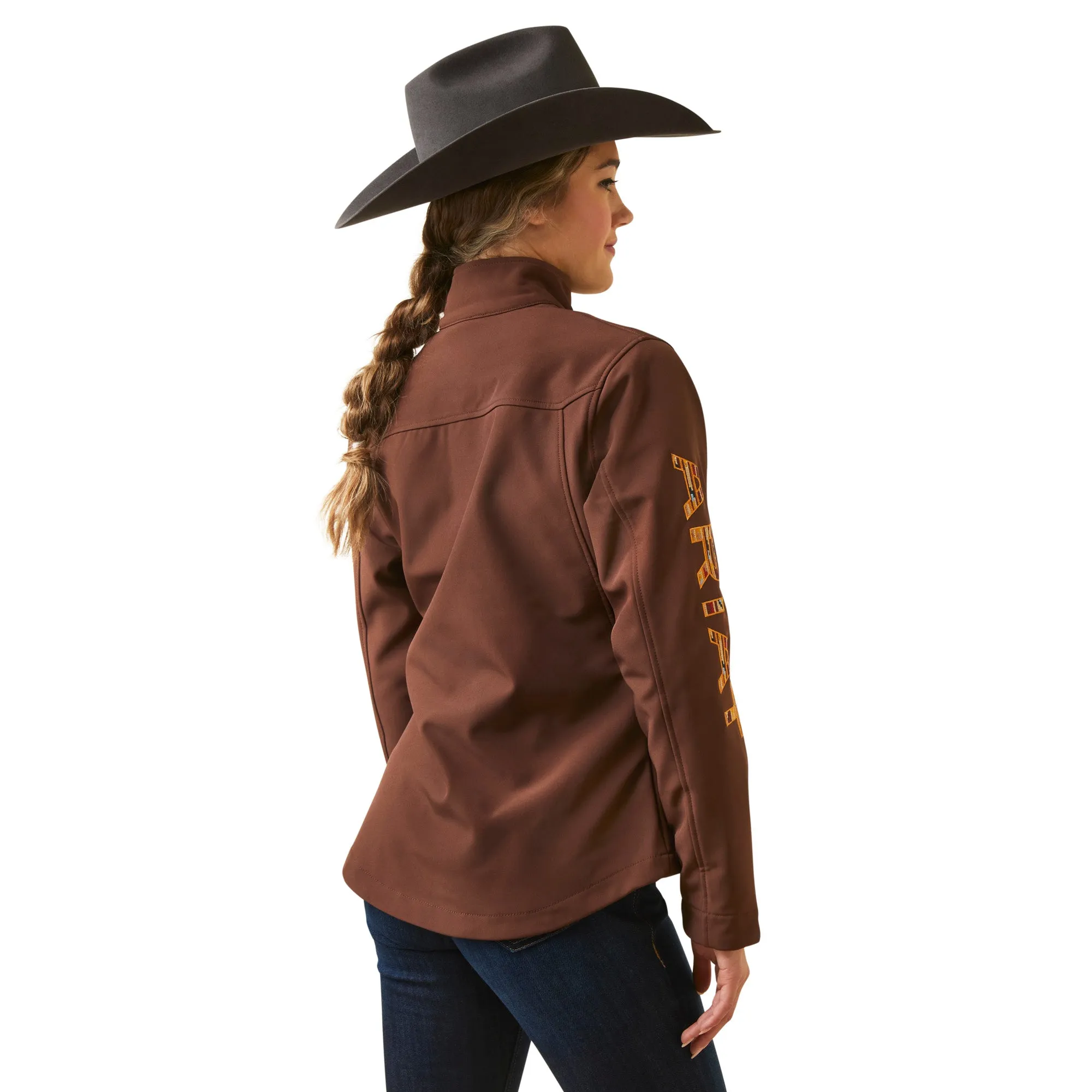 Ariat Ladies Team Logo Chimayo Shaved Chocolate Softshell Jacket 10046017