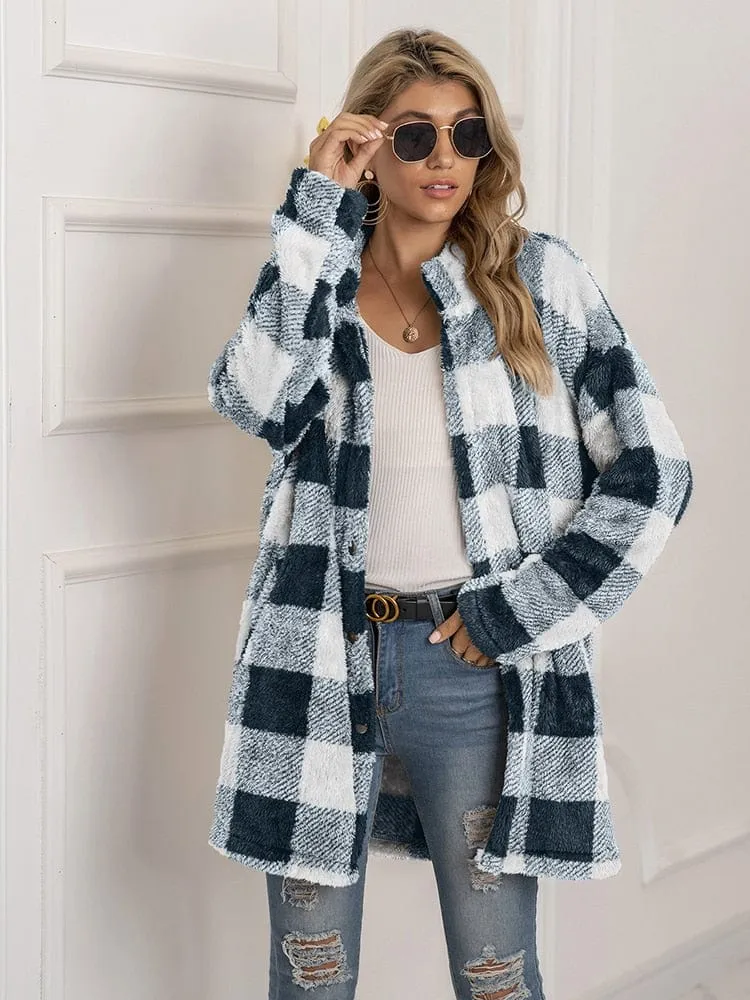 Autumn Buffalo Plaid Pattern Coat