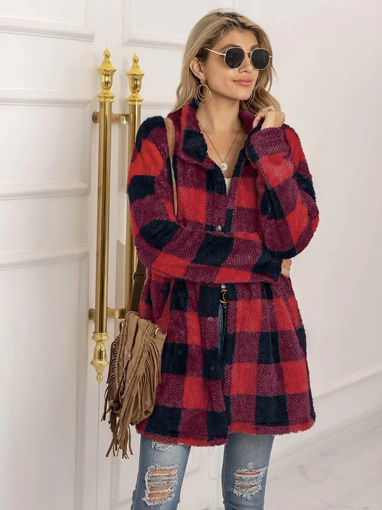 Autumn Buffalo Plaid Pattern Coat