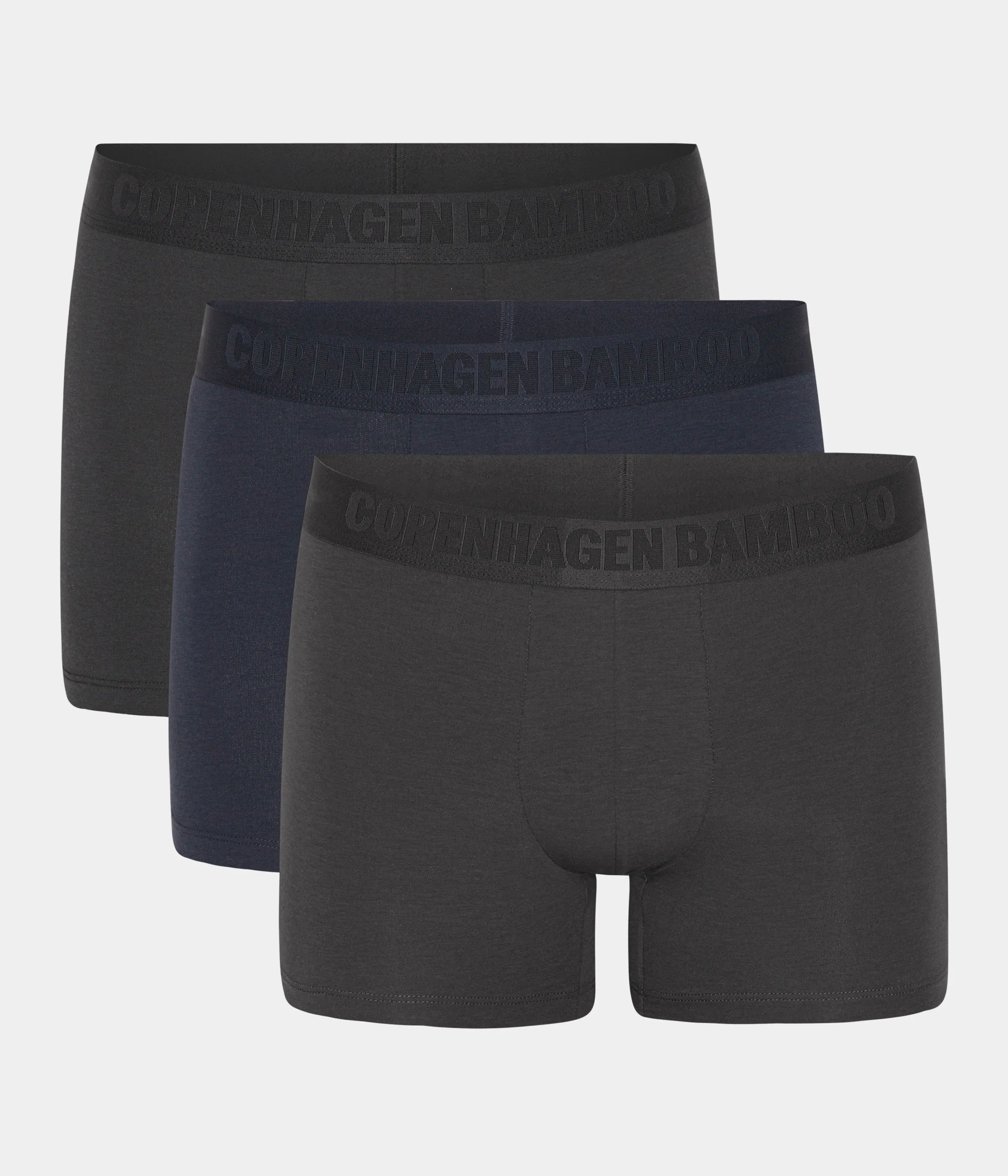 Bamboo underwear - 3 pack black - navy - grey