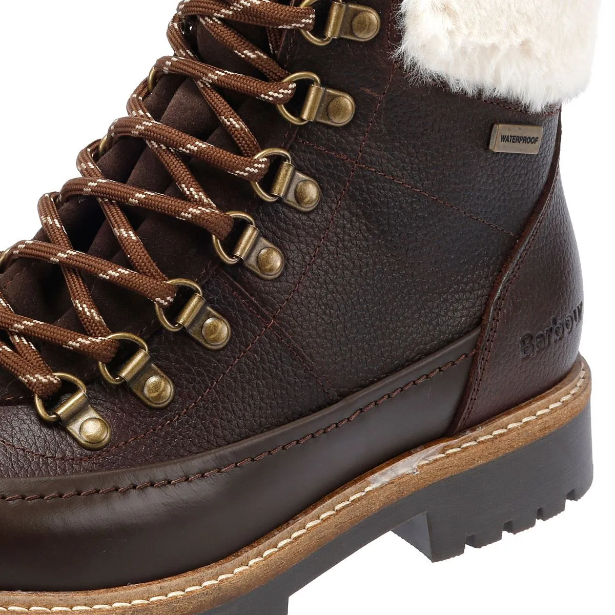 Barbour Woodside Hiker Leather Women's Dark Brown Boots