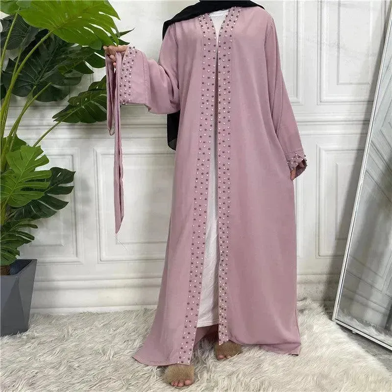 Beaded Arab  Lace Up Cardigan Robe