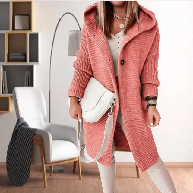 BerryBetty - Casual Hooded Knitted Coat