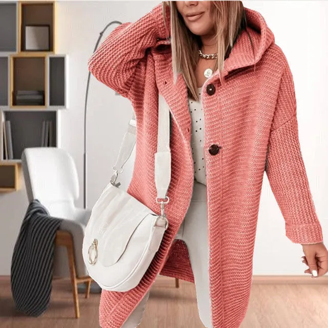 BerryBetty - Casual Hooded Knitted Coat