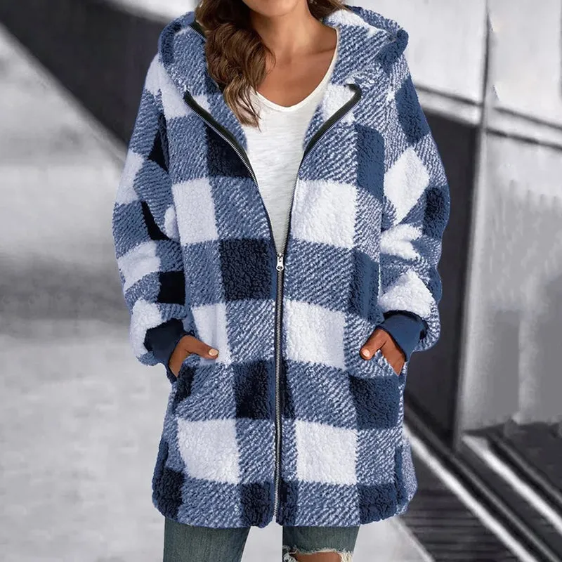 BerryBetty - Casual Plaid Coat