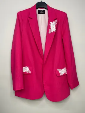 Blazer, Linen Pink, White Lace Flowers