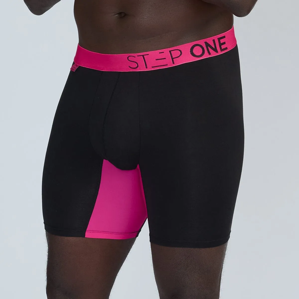 Boxer Brief - Black & Pink