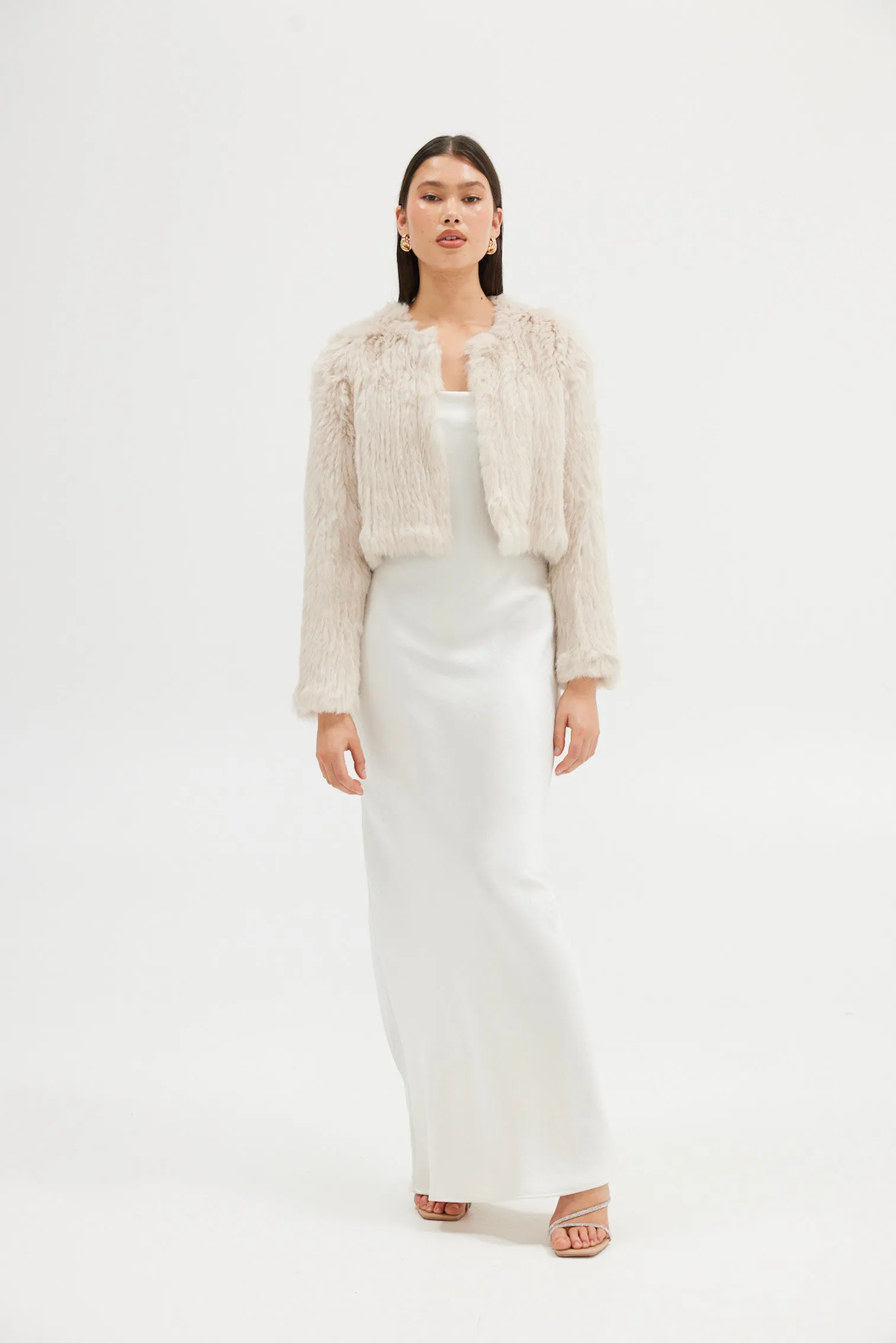 Bridal Lola Crop Jacket - Stone