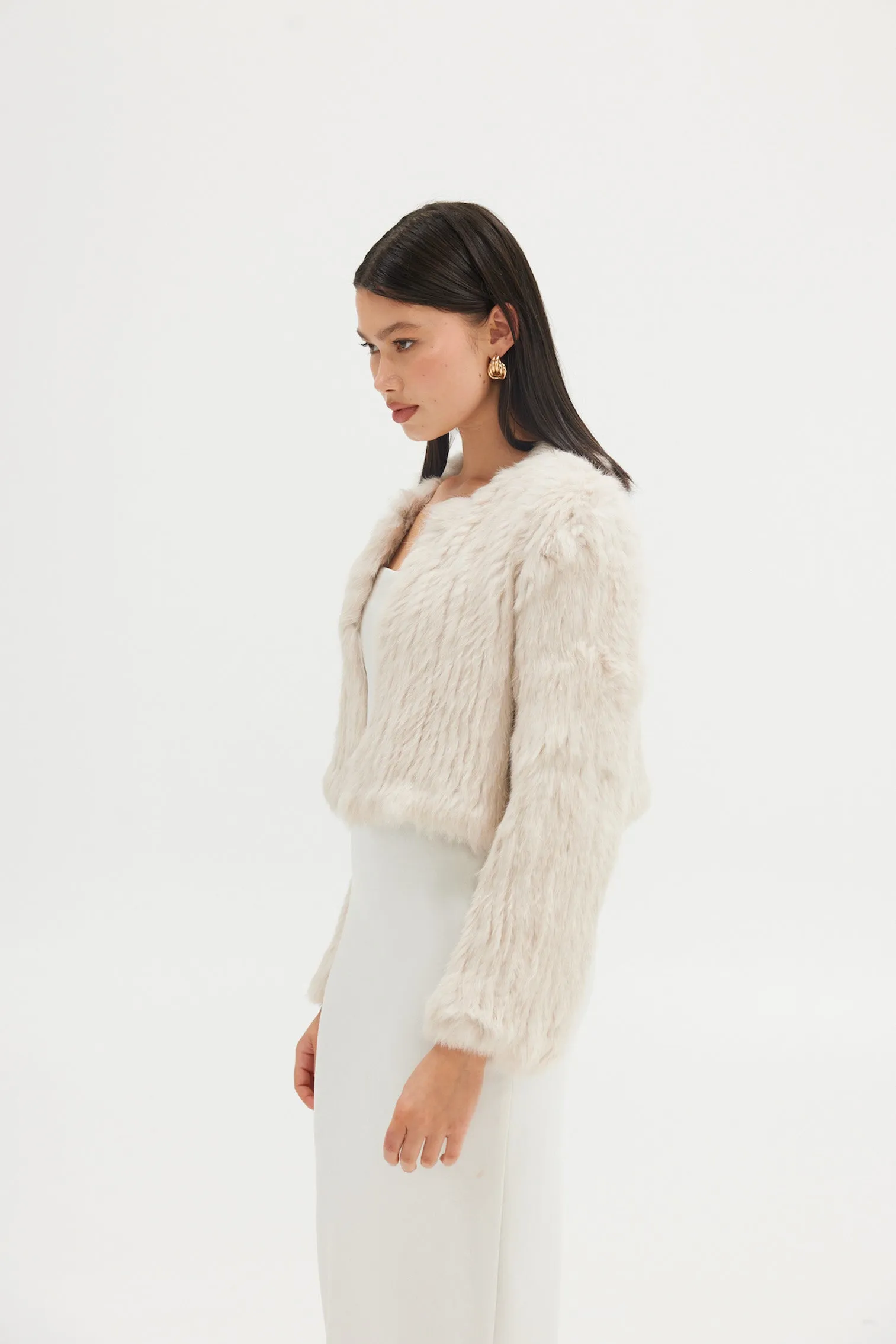 Bridal Lola Crop Jacket - Stone