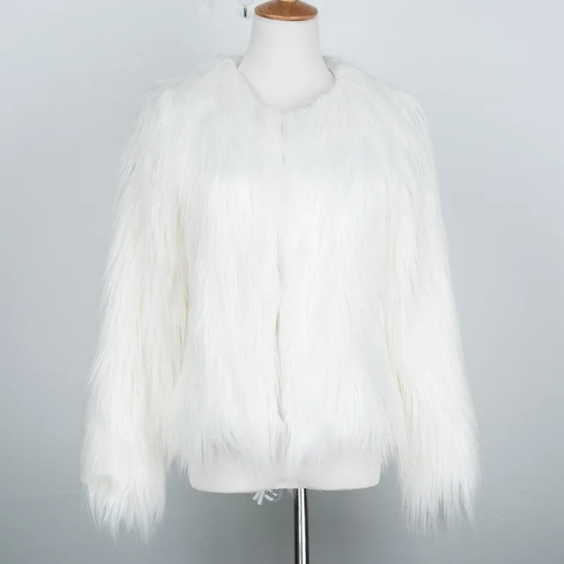 Bridget Faux Fur Jacket - White