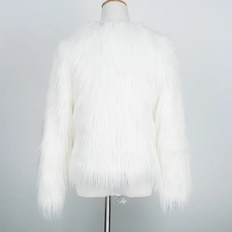 Bridget Faux Fur Jacket - White