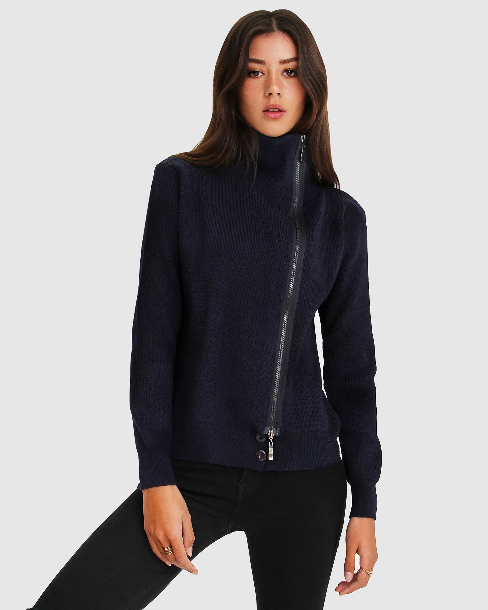 Brother’s Zip Front Jumper - Navy