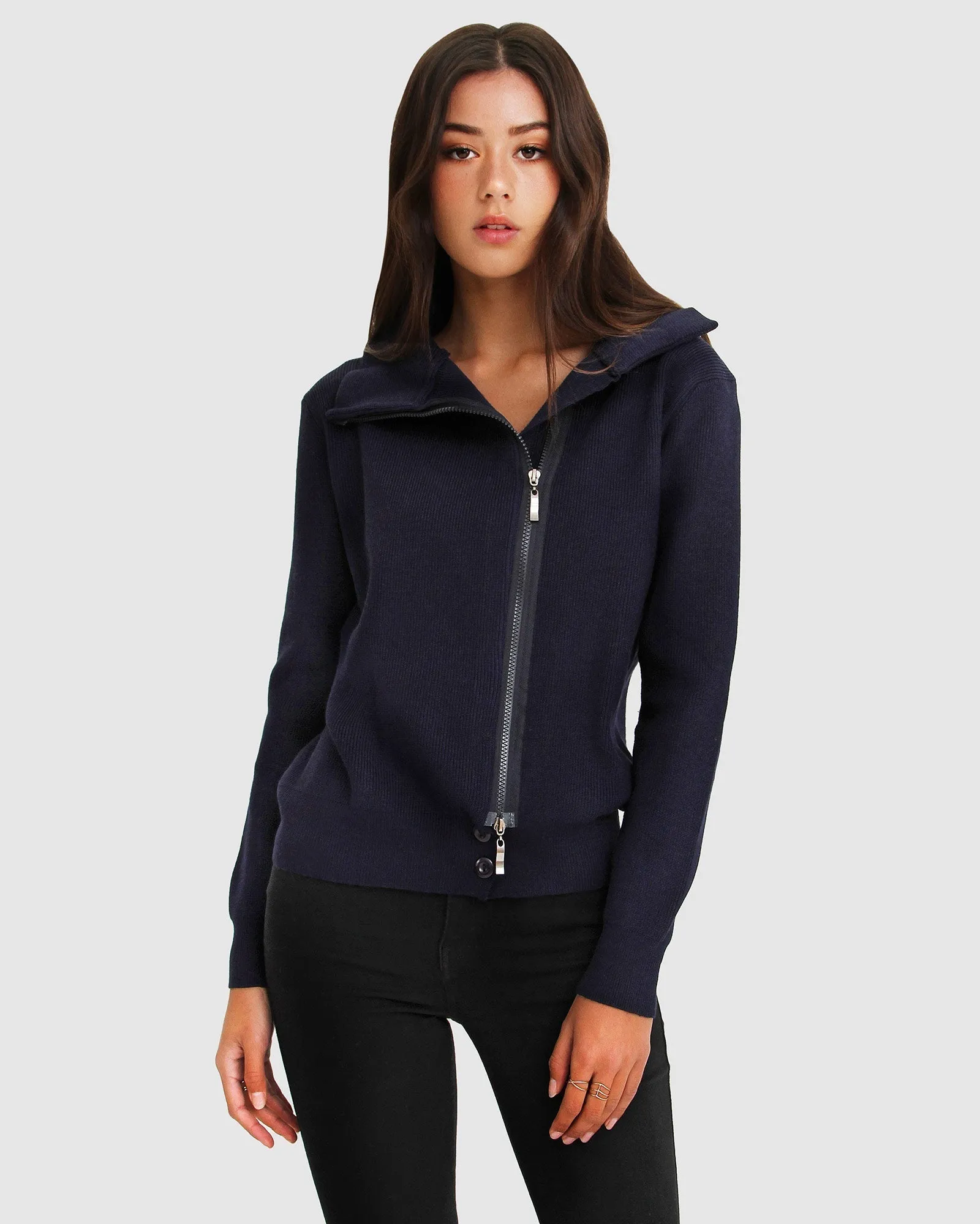 Brother’s Zip Front Jumper - Navy