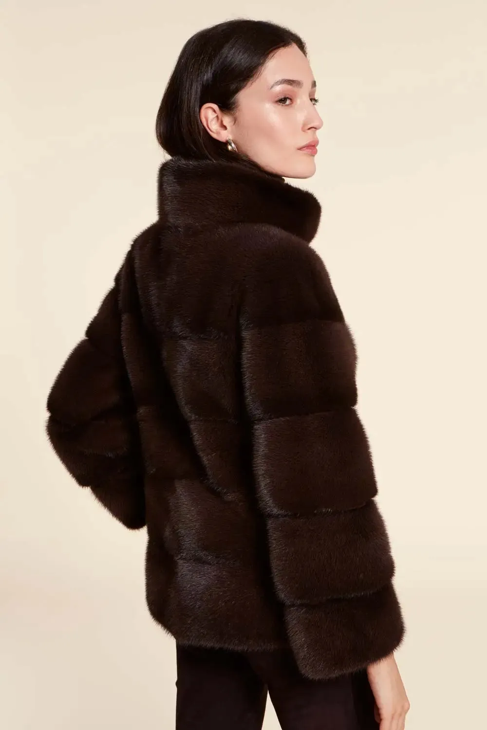 Brown mink jacket