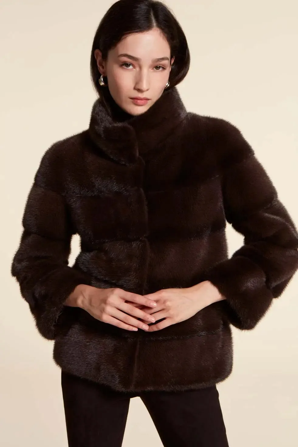 Brown mink jacket