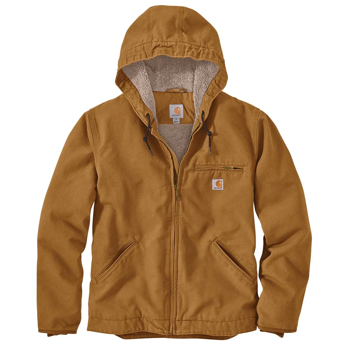 Carhartt Relaxed Fit Washed Duck Sherpa-Lined Jacket