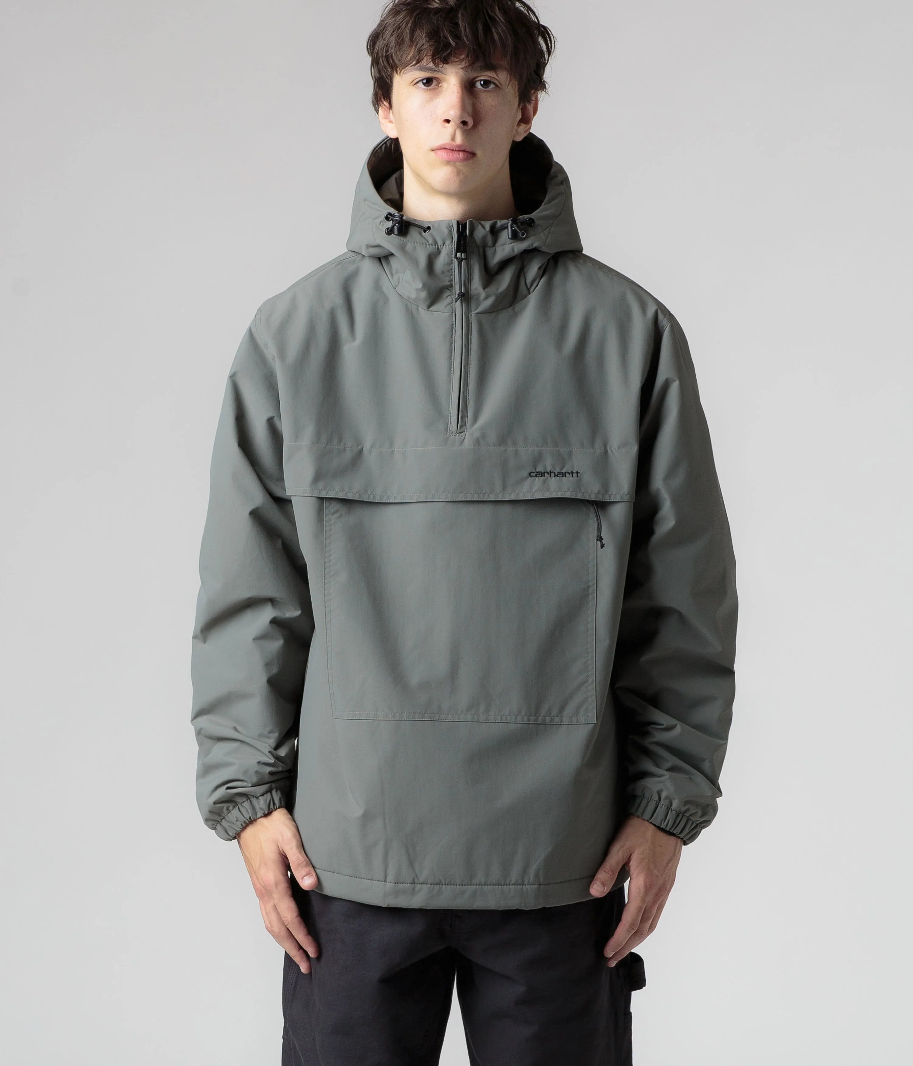 Carhartt Windbreaker Pullover Jacket - Smoke Green / Black