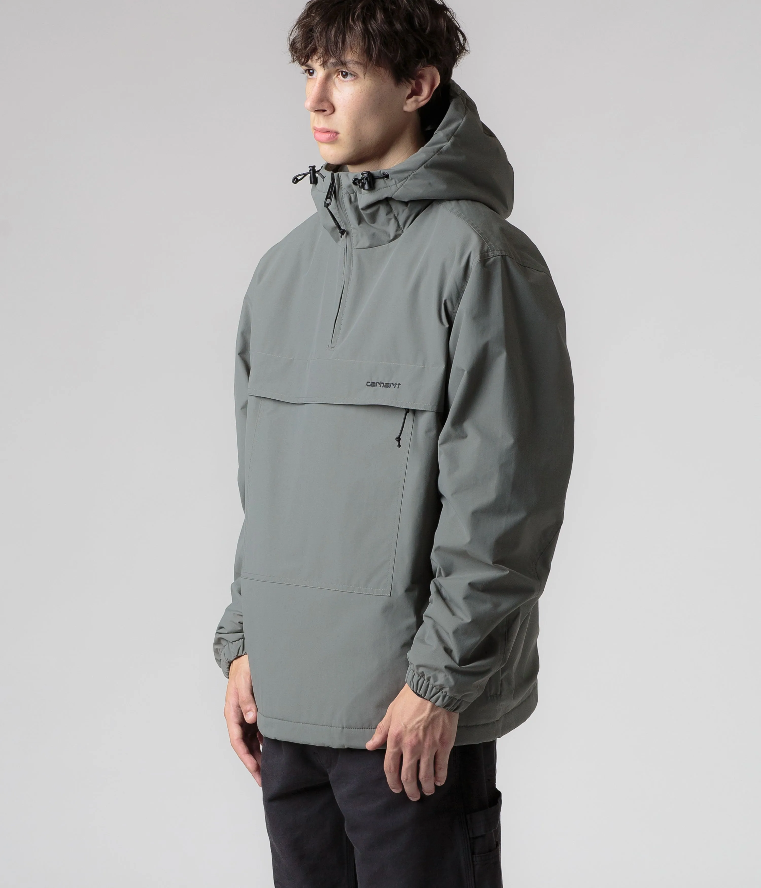 Carhartt Windbreaker Pullover Jacket - Smoke Green / Black