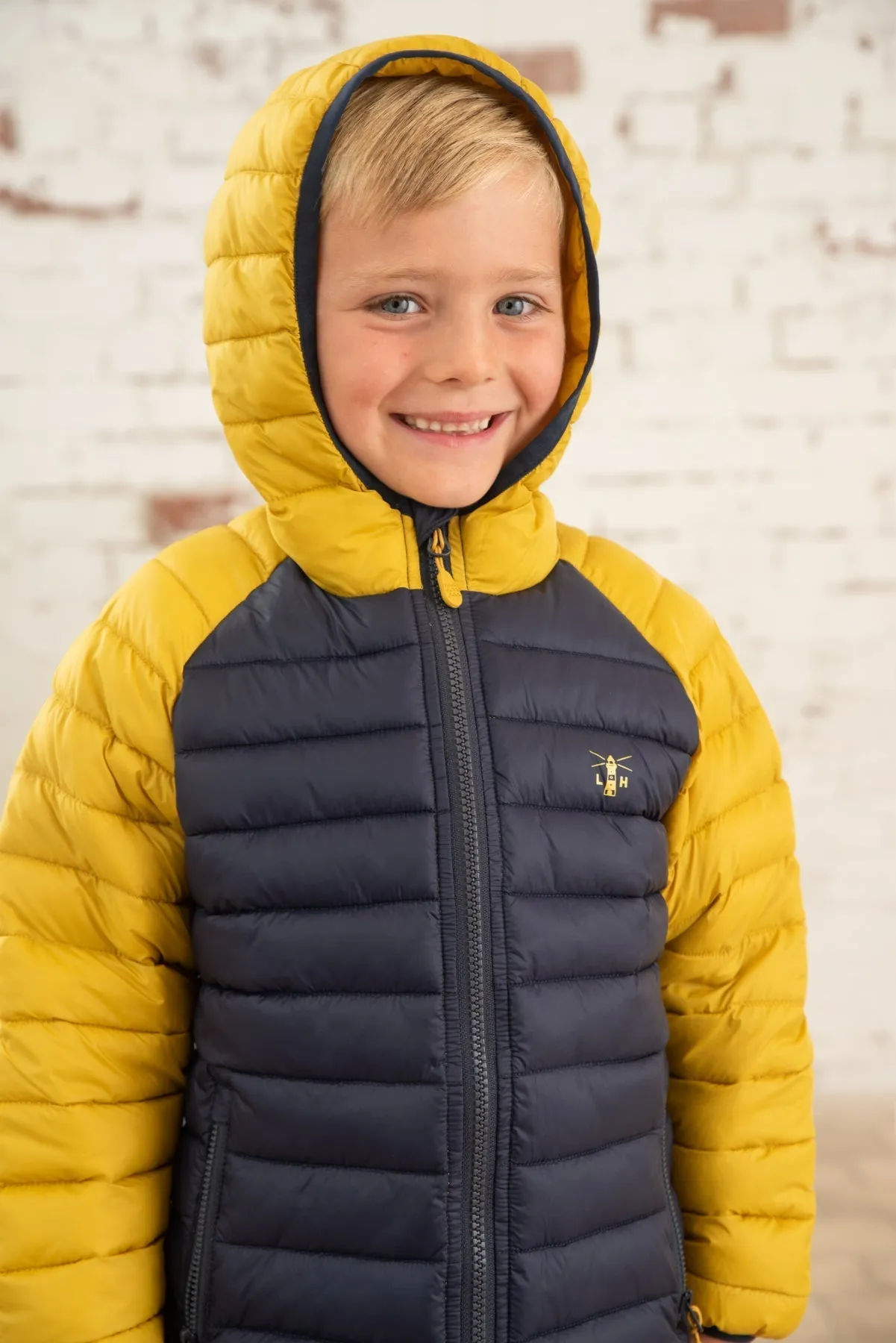 Carter Coat - Navy Yellow