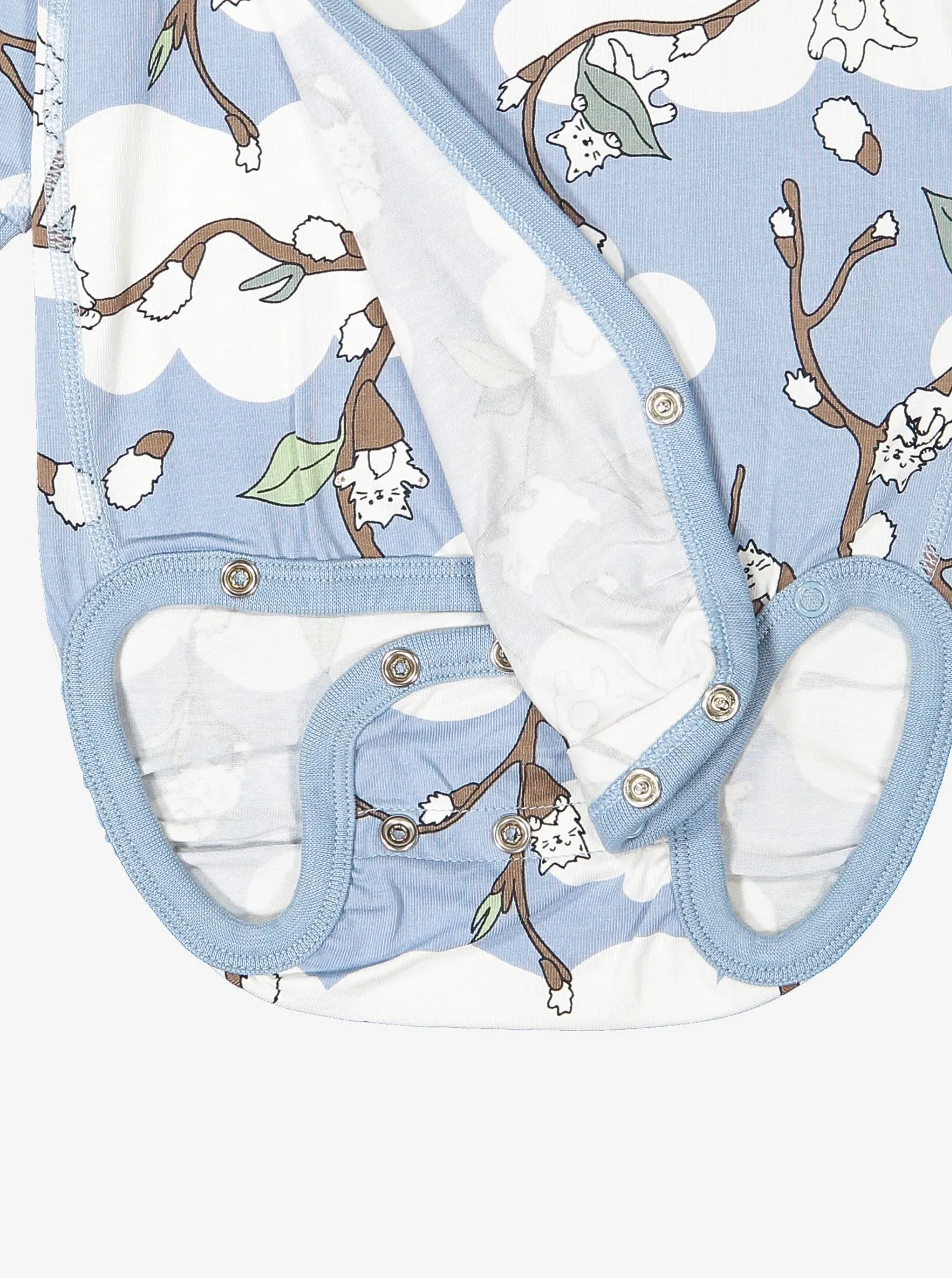 Cat Print Wraparound Babygrow