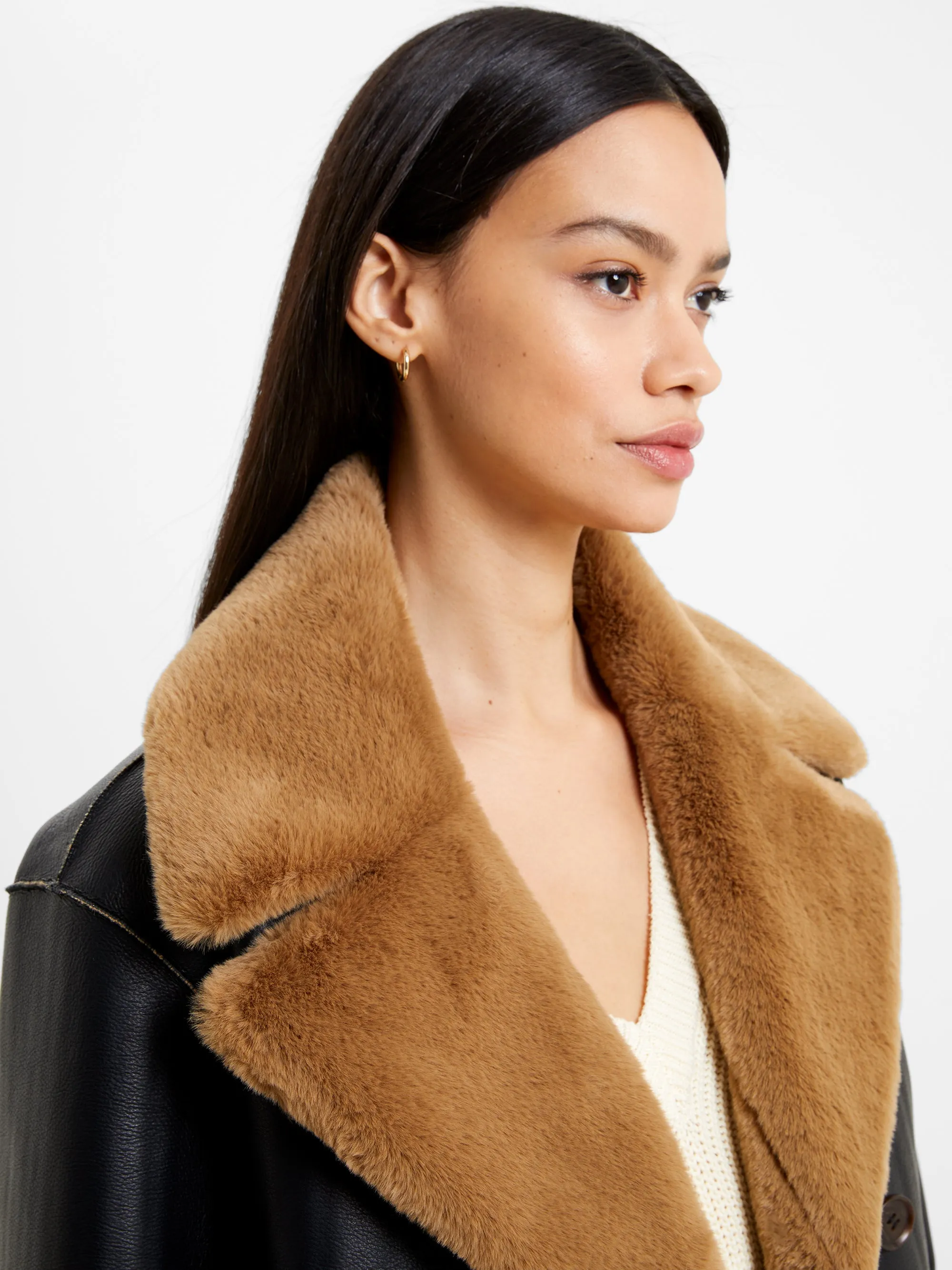 Cerys PU Faux Fur Jacket