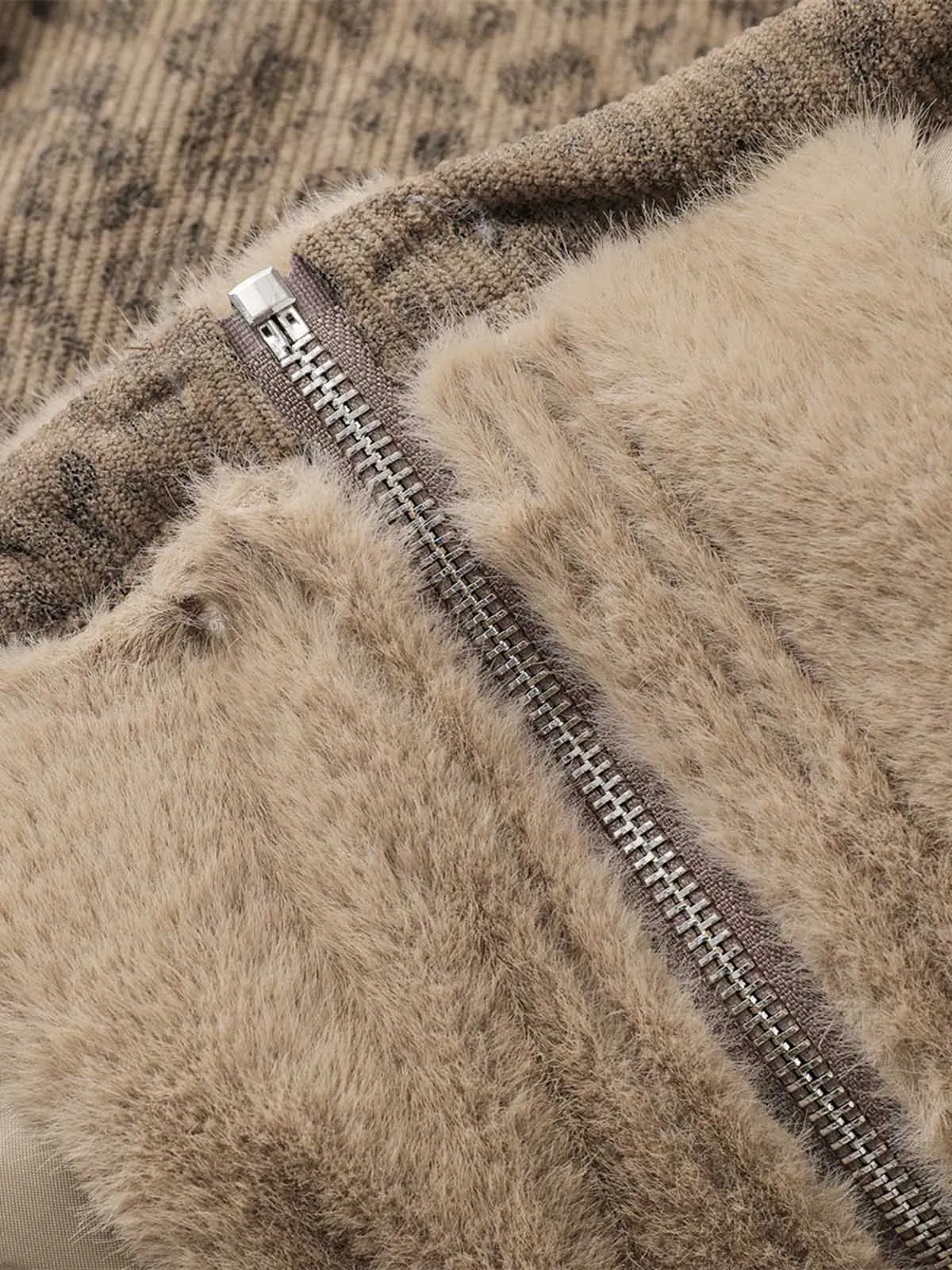 Cheetah Sherpa-Lined Puffer Jacket