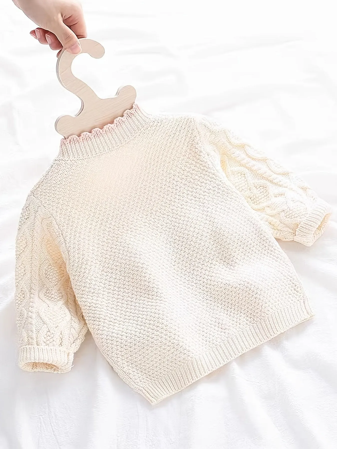 Childrens Embroidered Cardigan - Soft Cotton Knitted, Versatile and Stylish, Delicately Embroidered with Small Flowers, Perfect for Spring and Autumn, Suitable for Baby Boys and Girls, Coat Top Style