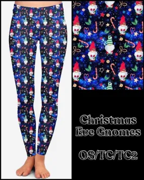 Christmas Eve gnome leggings (kc)