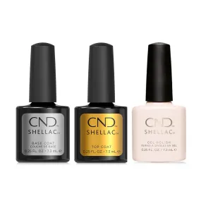 CND - Shellac Combo - Base, Top & Naked Naivete