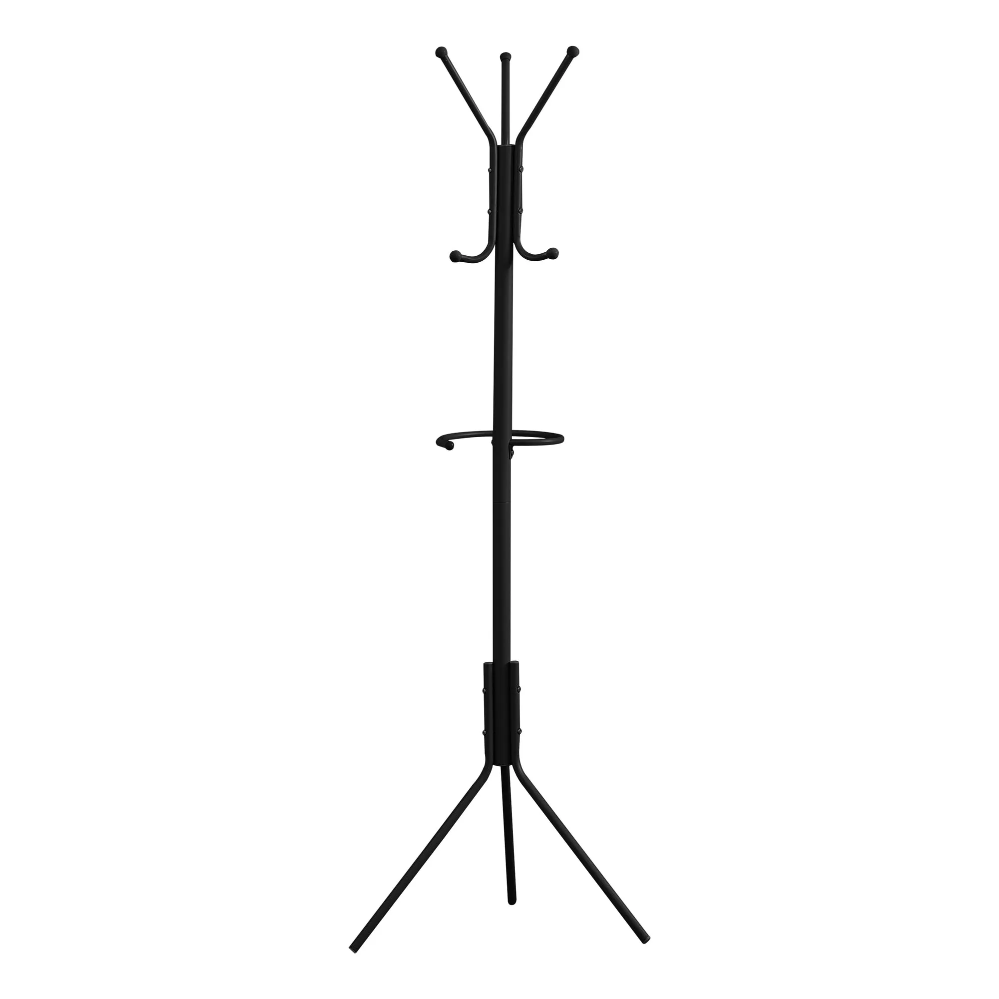 Coat Rack - 68"H / Black Metal