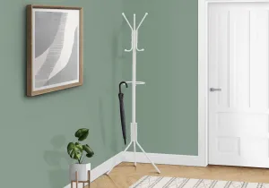 Coat Rack - 68"H / White Metal