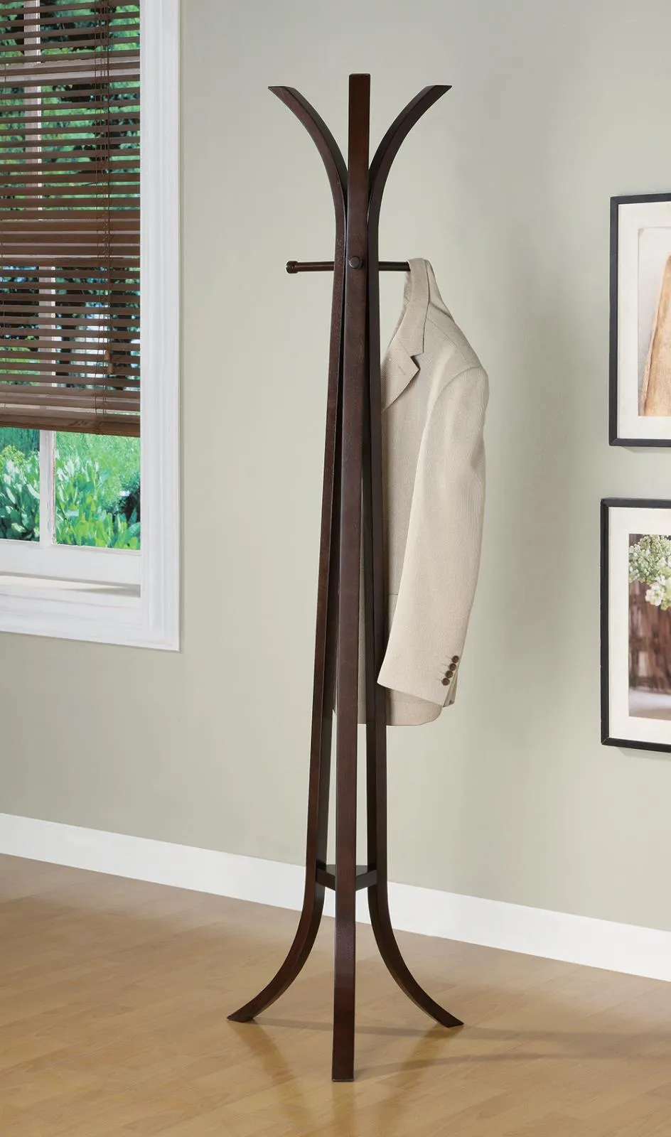 Coat Rack With 6 Hooks Cappuccino