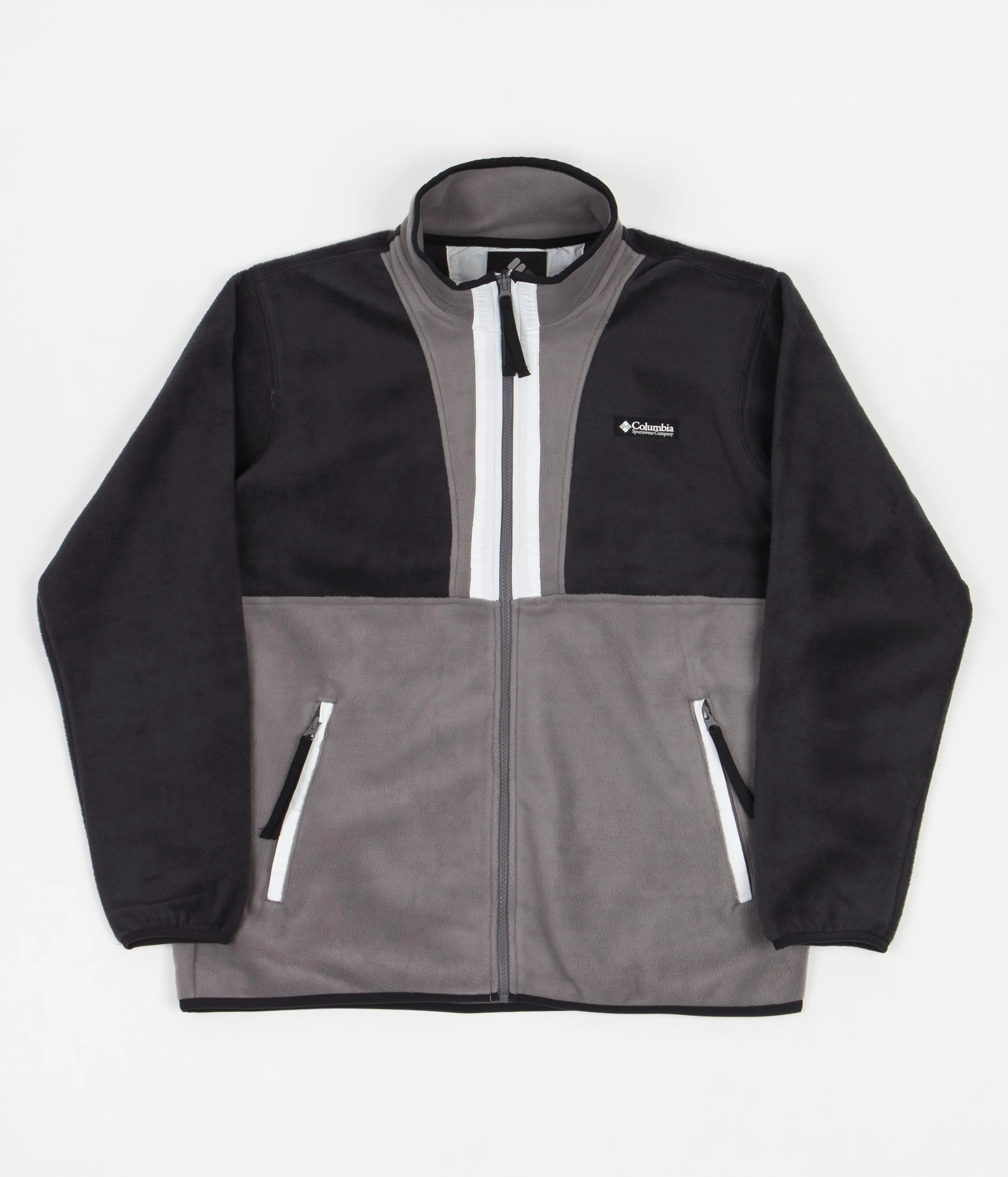 Columbia Back Bowl Full Zip Fleece - Black / City Grey / White