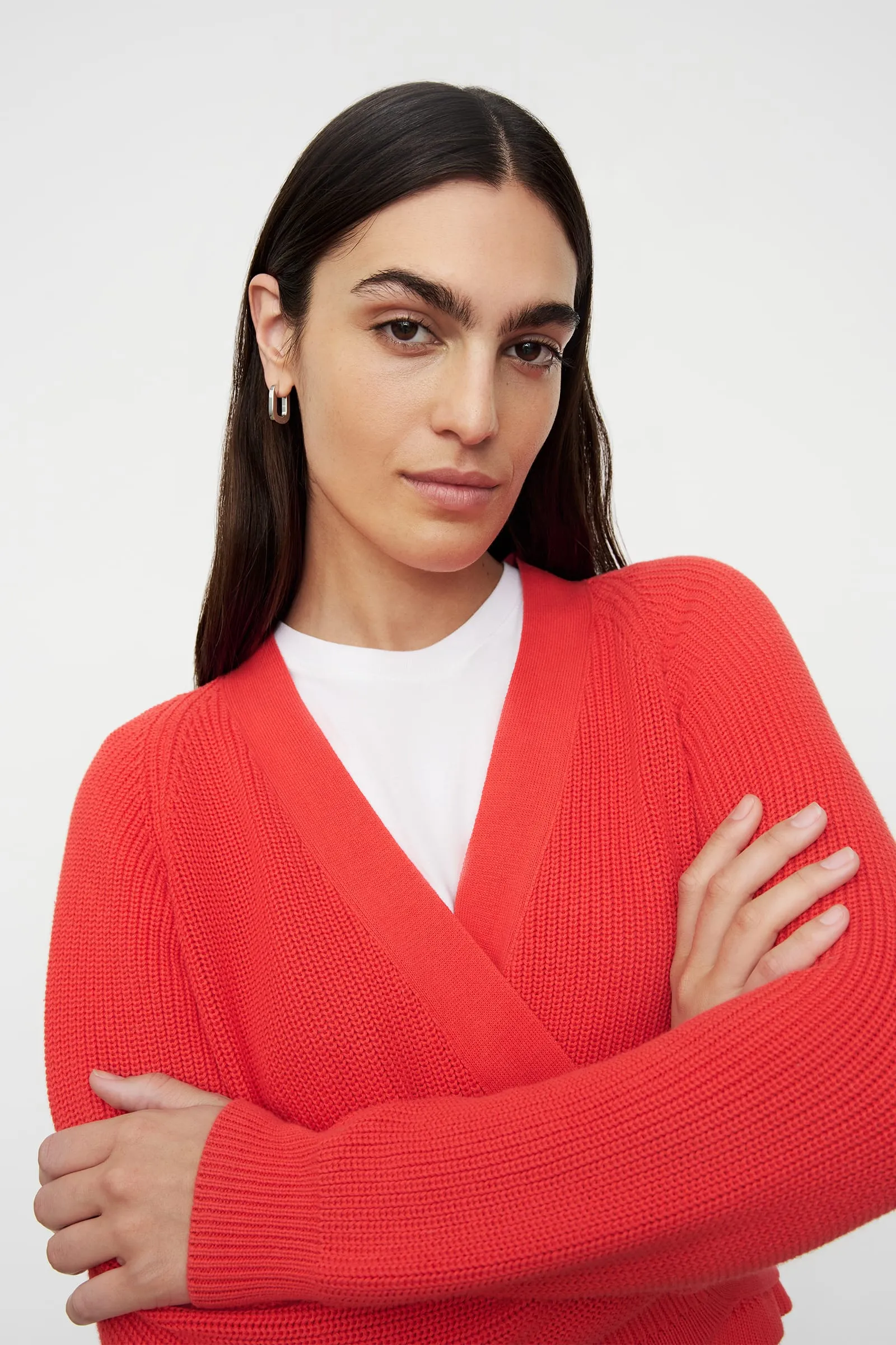 Composure Cardigan - Neon Red