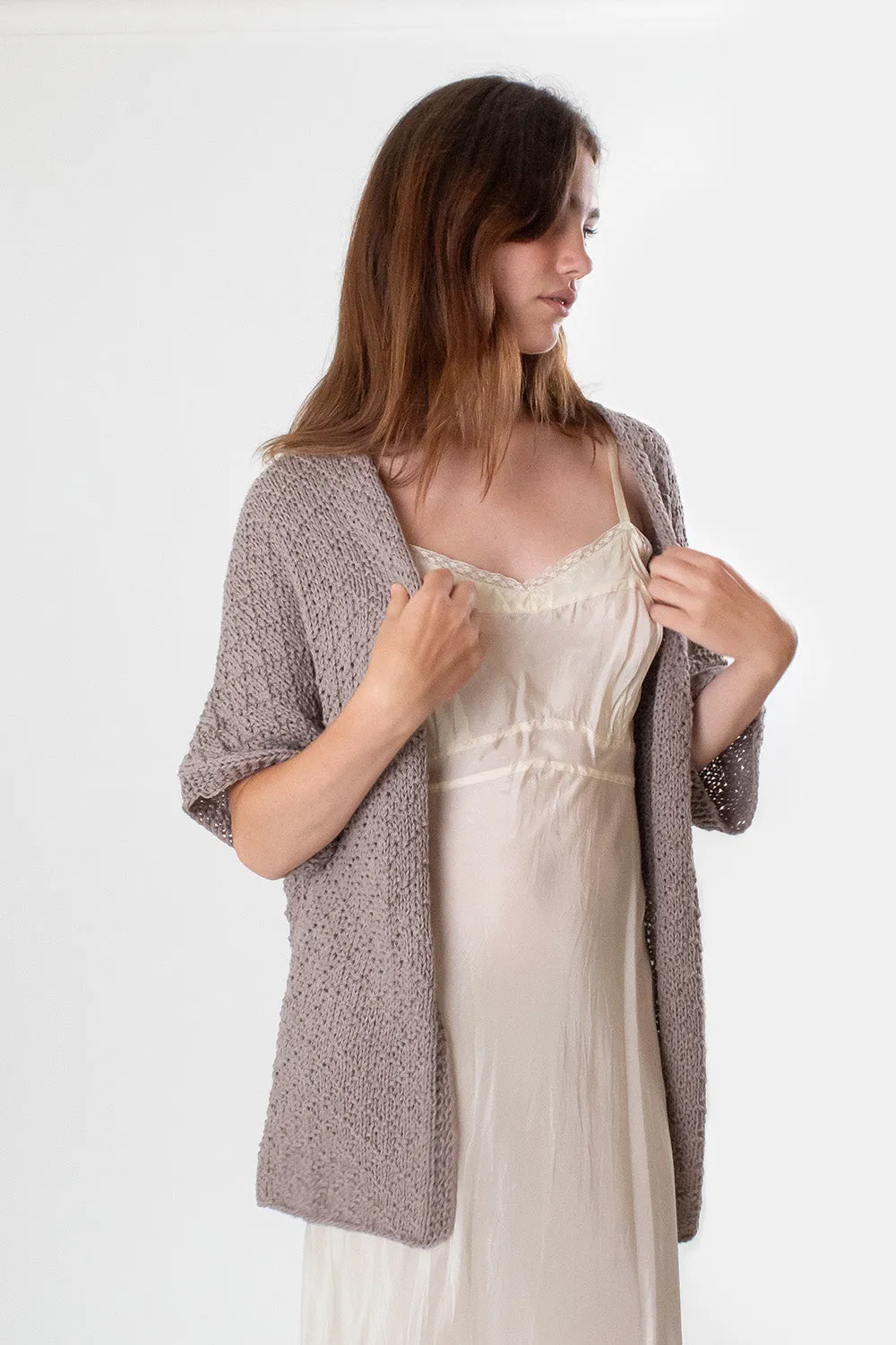 Cotton Kimono Cardigan in Doe