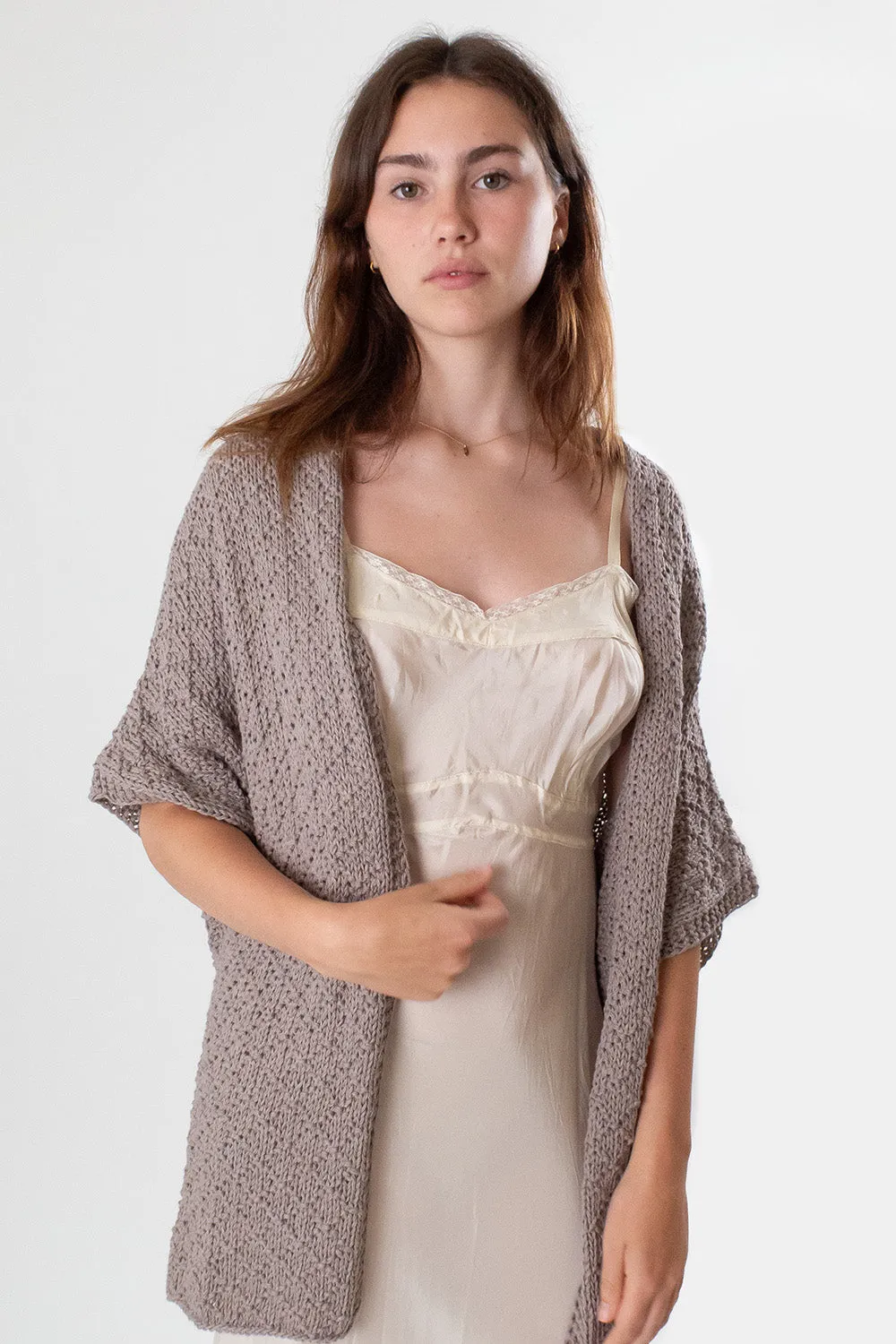 Cotton Kimono Cardigan in Doe