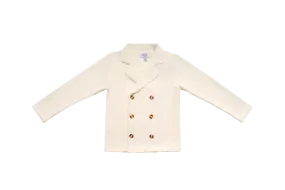 Crew Kids White Knit Blazer