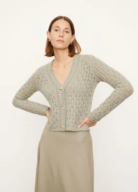 Crochet Cardigan in Artichoke