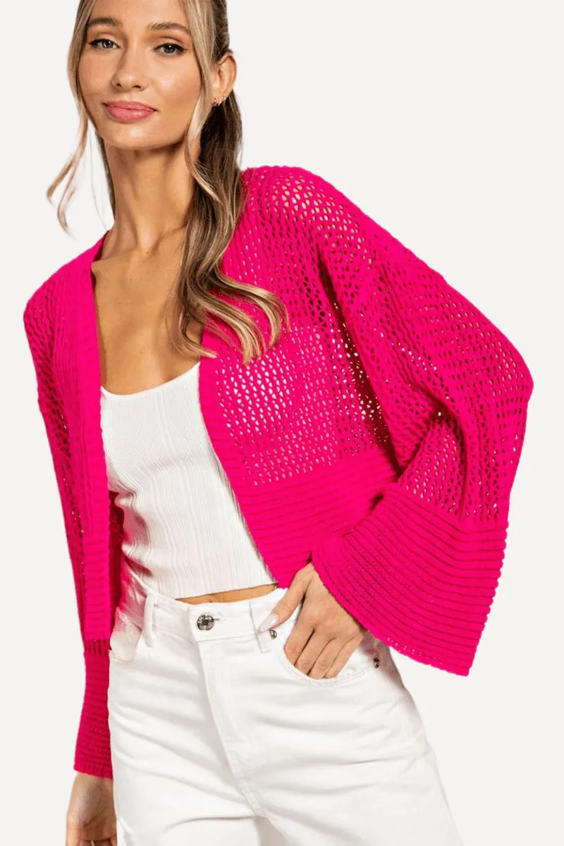 Cropped Crochet Cardigan