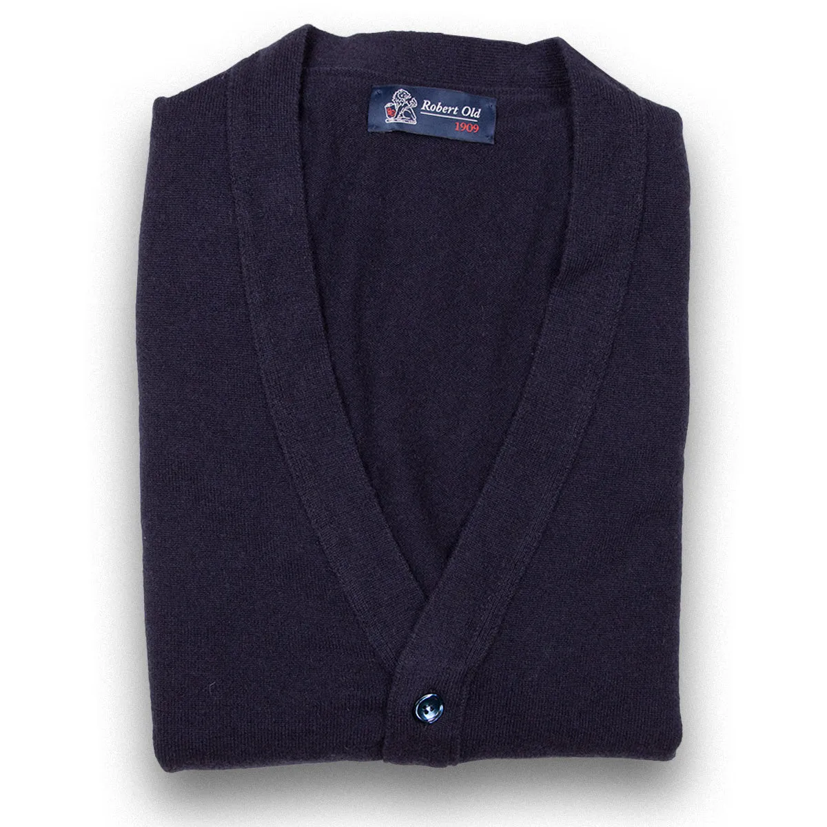 Dark Navy Cawdor 2ply Cashmere Cardigan