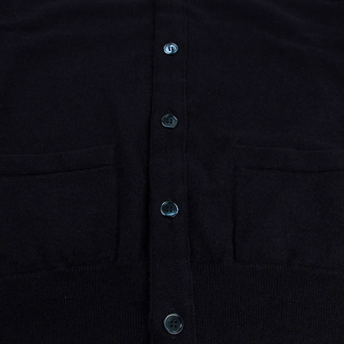 Dark Navy Cawdor 2ply Cashmere Cardigan